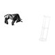 thumbnail image 5 of Adorno De Escultura De Toro De Resina Moderna Y Mesa Auxiliar De Acrílico Transparente Para Escritorio De Entrada De Oficina, Estante, Decoración Para Espacios Pequeños, Fácil De Montar., 5 of 8
