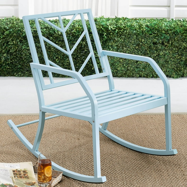 Mainstays evry bell outdoor metal rocking chair sales