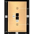 thumbnail image 3 of Brushed Brass Toggle Switch Plate Decorative Rectangular Wall Plate 4.5" H x 2.75" W Standard Size Switch Plate Single Toggle/Dimmer Switch Plate Renovators Supply, 3 of 3