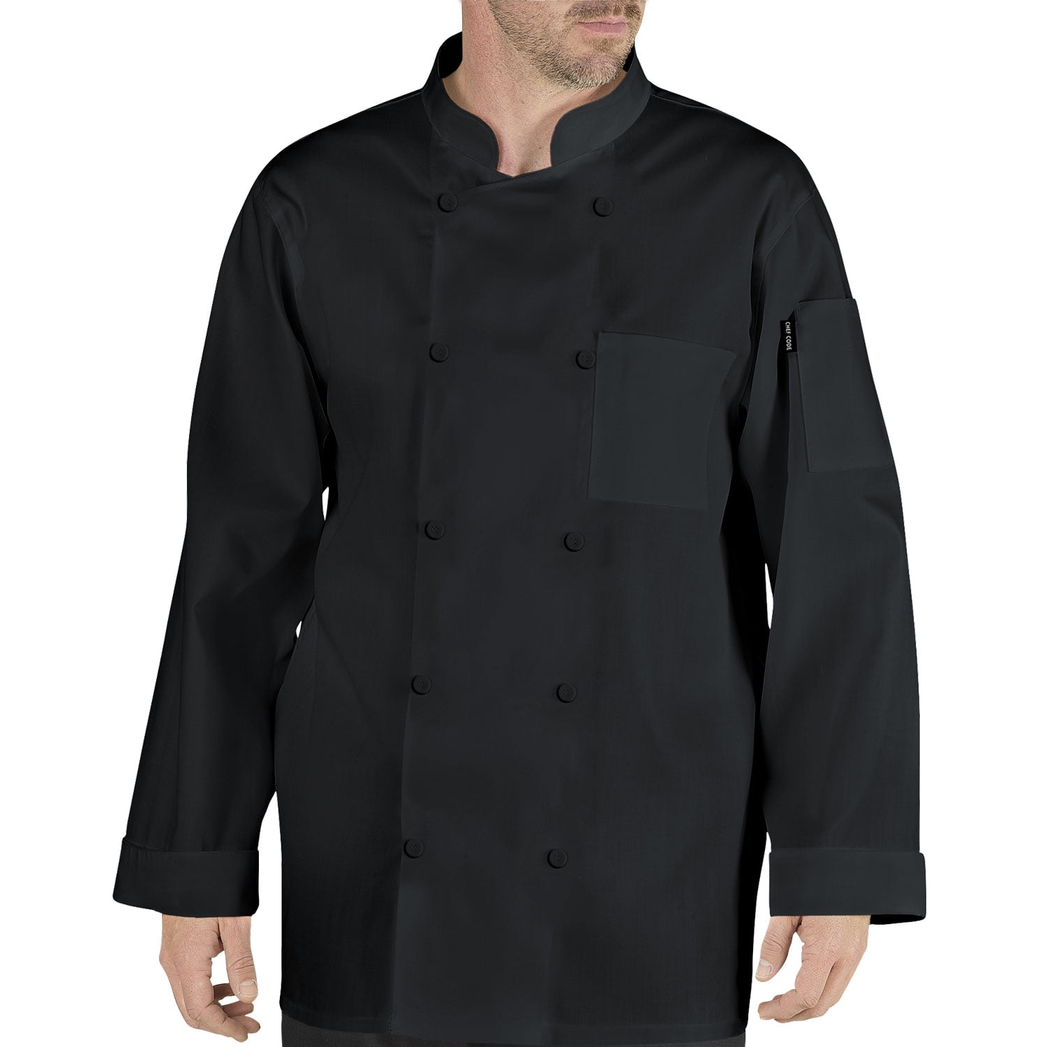 Chef Code Stephano Classic Chef Coat with Cloth Covered Buttons CC110CB by Chef Code
