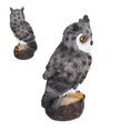 thumbnail image 4 of Owl Resin Ornaments Fine Workmanship Lovely Image Widely Used Home Decoration for Courtyards PorchesGray Feather, 4 of 5