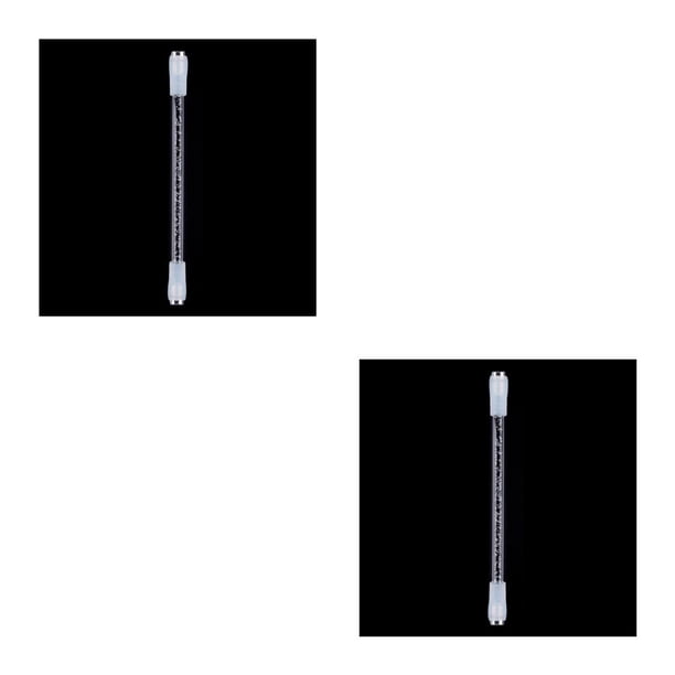 sweethay Pluma giratoria portátil para aliviar el estrés, lápices de descompresión, juguete con luz LED, suministros escolares, globo de Globo de botón lento 2piezas