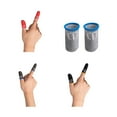 thumbnail image 1 of 2 Pieces Smartphone Games Fingertip Sleeves Sweat-proof Gloves Portable Touch Screen Comfortable Reusable Controller Covers Silver Gray, 1 of 10