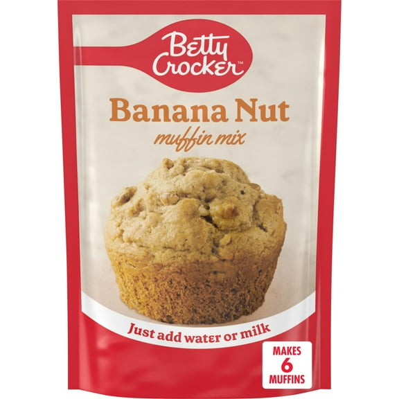 Betty Crocker Banana Nut Muffin Mix, Made With Walnuts, 6.4 oz.