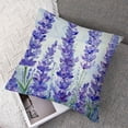 thumbnail image 7 of nygtbtfer Purple Lavender Pillowcovers Purple Flowers Leaves Throw Pillow Covers Spring/Summer Cushion Case for Sofa Home Decor Bedroom Living Room Outdoor Set of 2 Spring Theme Pillow Covers White, 7 of 7