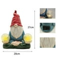 thumbnail image 5 of Yuarrent Estatua de gnomo de jardín, figurita de gnomo de resina Solar, figurita de gnomo de césped para Patio, porche de césped Decoración del hogar, 5 of 5