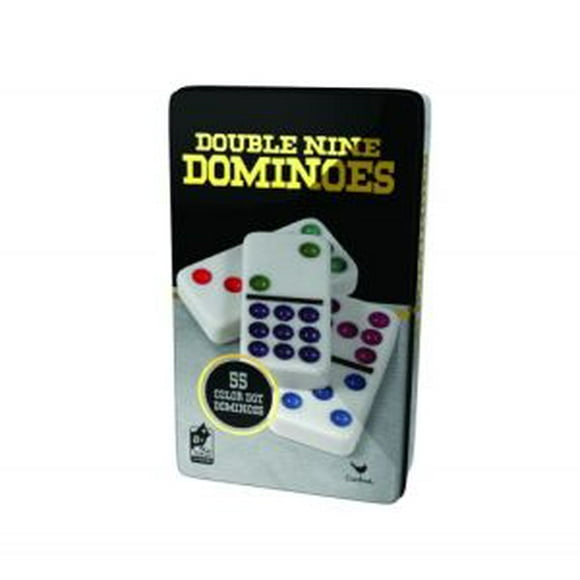 Double Nine Dominoes Plastic In A Tin Box