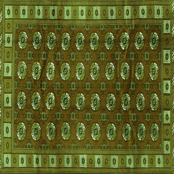 Ahgly Company Indoor Square Persian Green Traditional Area Rugs, 4' Square