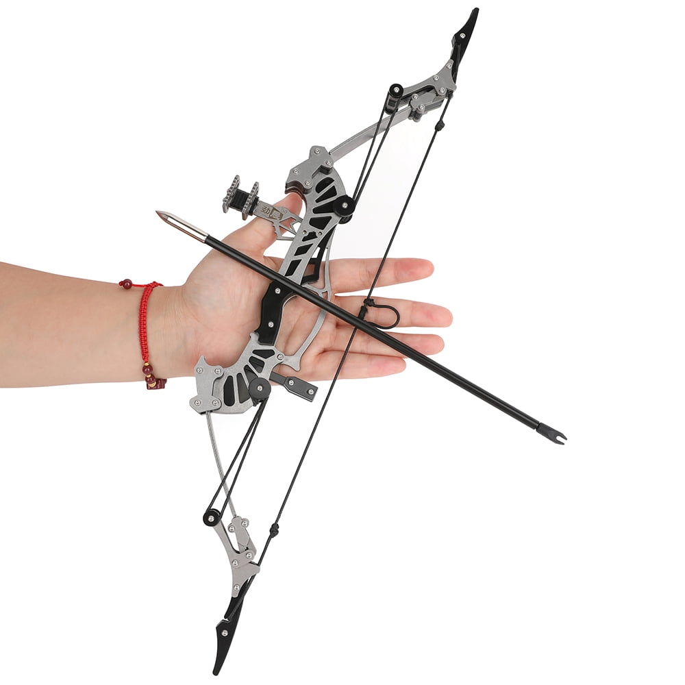 Falcon Mini Compound Bow, 16 lbs Draw Weight, Stainless Steel & Carbon Fiber, 41.8cm Compact Hunting Bow, 40-50m Range, Lever Principle, Mechanical Sight, D-Loop, Standard & Play Versions