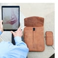 thumbnail image 2 of MacCase Premium Leather Tablet Shoulder Bag with Strap and Accessory Pouch - Vintage, 2 of 11