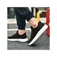 thumbnail image 5 of Oucaili Men Walking Shoes Mesh Breathable Casual Running Lace Up Sneakers Black White 7.5, 5 of 7