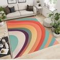 thumbnail image 2 of Colorful Rug 3' x 4' Rugs for Playroom, Striped Rainbow Area Rug, Vintage Boho Soft Washable Durable Non-Shedding Rugs for Bedroom Living Room Entryway Hallway, 2 of 6