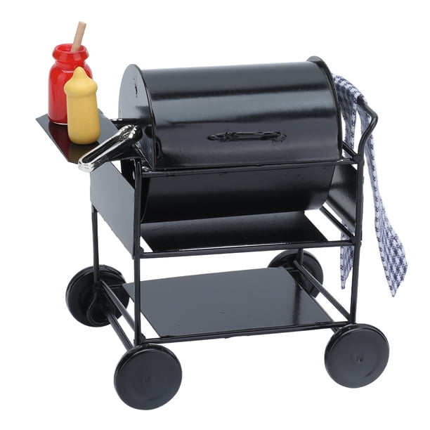 Parrilla De Barbacoa De Juguete, Artesanía Fina, Mini Parrilla Portátil Resistente Y Duradera, Juguete Exquisito Y Hermoso Para Decoraciones De Casas De Muñecas