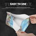 thumbnail image 5 of Lsque Sea and Fish Printed Long Tissue Box Cover Holder, Facial Paper Organizer Dispenser,Triangle with Bottom Belt, PVC Leather Decorative Organizer, 5 of 9