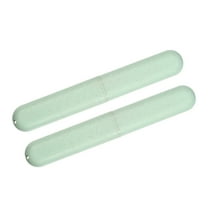 Vocoste 2 Pcs Toothbrush Travel Case Traveling PP Portable Toothbrush Cases for Travel Green 8.07"x1.22"x0.83"