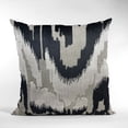 thumbnail image 4 of Plutus Velvet Glamour Black, Gray, Cream Handmade Luxury Pillow - Double sided 20" x 36" King, 4 of 5