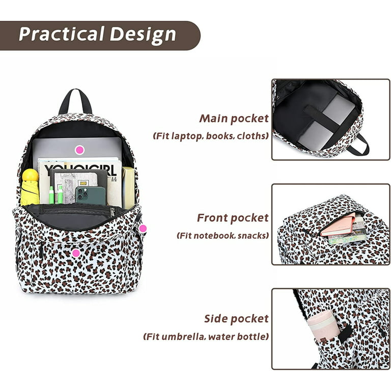 Cute Female Floral Print Student Bag Girl Travel Book Laptop