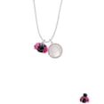 thumbnail image 2 of Delight Jewelry Resin Hot Pink & Black Ladybug Sweetie To the World You are a Mother Locket Necklace, 2 of 4