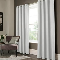 Lydia Matte Embossed Blackout Grommet Panel 84" Silver