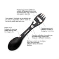 thumbnail image 4 of Advancent Conveniente vajilla multifuncional para acampar, juego de abridor de tenedor y cuchara, tenedor de fruta de acero inoxidable Sporks Kits de desorden para acampar plata, 4 of 6