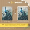 thumbnail image 2 of Akania Elegance Peacock Canvas Wall Art Animal Painting Print Vintage Blue Peacock and White Floral Picture Artwork Decor Unframed 8x10 Inch, 2 of 7