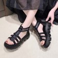 thumbnail image 2 of Women Sandals clearance for Juebong Platform Roman Sandals for Women, Comfortable Open Toe Wedge Sandals with Foam Insole, Lightweight Flatform Sandals for Women Dressy Casual Summer, 2 of 5
