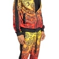 thumbnail image 5 of Men's Paisley Ombre Gradient Track Suits 2 Piece Sweatsuit Set ST803 - Red - X-Large, 5 of 6