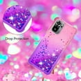 thumbnail image 6 of Xiaomi Redmi Note 10 4G (Not 5G) Cute Case with Strap Crossbody Gradient Quicksand Bling Sparkle Flowing Liquid Floating with Neck Cord Lanyard Strap Case for Redmi Note 10S LSGS Pink Mauve, 6 of 7