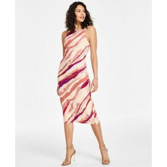 RACHEL Rachel Roy Womens Printed Sleeveless Mid Nectarine Swirl S