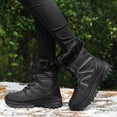 thumbnail image 5 of Women's Boots - Winter Fashion Thickening Warm Lace Up Non Comfortable Footwear for Cold Weather, 5 of 9