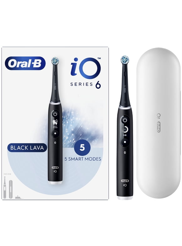 Oral-B iO LUXE Series 6 Electric Toothbrush with (1) Brush Head, Black Lava