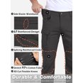 thumbnail image 6 of NAVEKULL Men's Cotton Flex Cargo Pants Lightweight Stretch Work Pants Durable Outdoor Hiking Trousers With 15 Pockets, 6 of 8