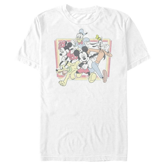 Men's Mickey & Friends Out of the Box Graphic Tee White Large