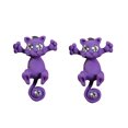 thumbnail image 1 of Minnieouse 1 par de pendientes de oreja de gato para mujer, pendientes de oreja de dibujos animados de animales, pendientes de empuje hacia atrás, Ropa, zapatos y accesorios Miscelánea morado blanco Minnieouse PS6856-03, 1 of 6