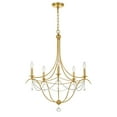 thumbnail image 2 of Crystorama Metro 5 Light Antique Gold Chandelier Bottom Crystal Ball - 27.5'' W x 33.5'' H, 2 of 5