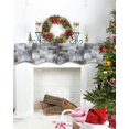 thumbnail image 4 of Gray Geometric Fireplace Mantel Scarf Table Runner, Modern Abstract Art Block Winter Garland Mantel Top Tablerunners Dresser Scarves Cover Decorations for Windows Party Living Room 60''x17'', 4 of 6