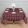 thumbnail image 3 of Red Christmas Plaid and Snowflake Pattern Square Tablecloth,Waterproof Square Table Cover,Wipeable Spillproof Washable Table Cover for Home Kitchen Party Decor 42"X42"(107x107cm), 3 of 6