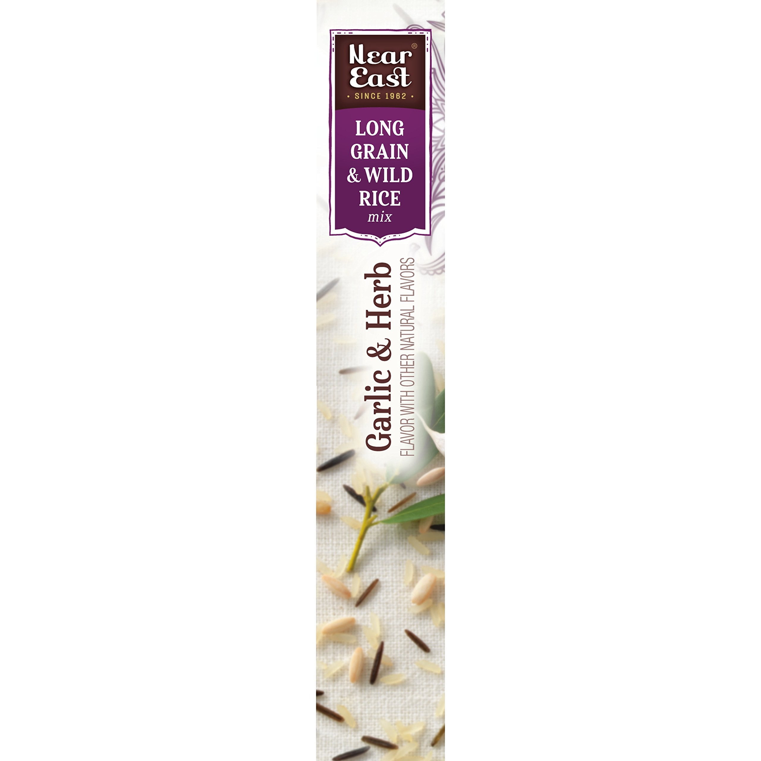 Near East Long Grain & Wild Rice Mix, Garlic & Herb 5.9oz (Pack of 12 Boxes)