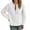 White, variant on Women'S Sweatshirts Women's Solid Color Sweatshirt Women's Casual Stand Up Collar Long Sleeved Pullover Regular Solid Color Color Top Hoodie
