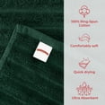 thumbnail image 5 of RIVERSIDE 2 Pack Oversized Bath Sheets 35x70 Soft Quick-Dry 600 GSM Ribbed Cotton Towels - Hunter Green, 5 of 7