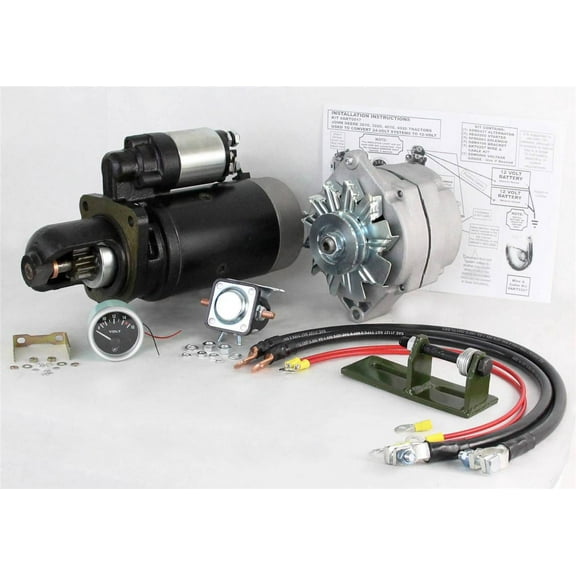 24 To 12 Volt Alternator And Starter Kit Fits John Deere Tractor 3020 Ty16172