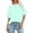 Mint Green, variant on YODETEY Women's Plus Size Tops with Shorts Sleeve, Crewneck Shirts Tops Blouses for Womens, Pink,Size S-5XL