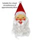 thumbnail image 2 of Inteprter Máscara roja de Papá Noel, gorro navideño, barba, divertida y realista, máscara de Papá Noel, máscaras extravagantes de cabeza Kits de decoración para fiestas Estilo 2, 2 of 6