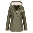 thumbnail image 3 of ebay AliExpress Amazon Solid Color Mid-length Hooded Mountaineering Suit Plus Velvet Jacket Large Size Outdoor Charge Trench Coat LS, 3 of 5