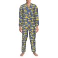 thumbnail image 3 of Fotbe Cartoon Submarines Pijama de Hombre con Estampado de Manga Larga, Conjunto de 2 Piezas, Ropa de Dormir Suave y Cómoda con Bolsillos-Medium, 3 of 7