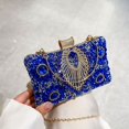 thumbnail image 6 of ievspot Women Rhinestone Handbag Celebrity Star Prom Cocktail Party Banquet Purse Hollow Chain Rhinestone Evening Bag for Keys Lipsticks, 6 of 8