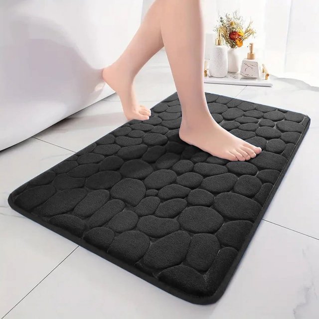 Alfombrilla de baño de espuma viscoelástica, alfombrilla absorbente para puerta de baño, alfombrilla antideslizante