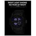 thumbnail image 3 of (Verde militar) Relojes para hombres Reloj de pulsera deportivo impermeable al aire libre militar Fecha Multifunción LED Cronómetro con alarma, Relojes digitales para hombres, Cara grande, Digital, 3 of 5