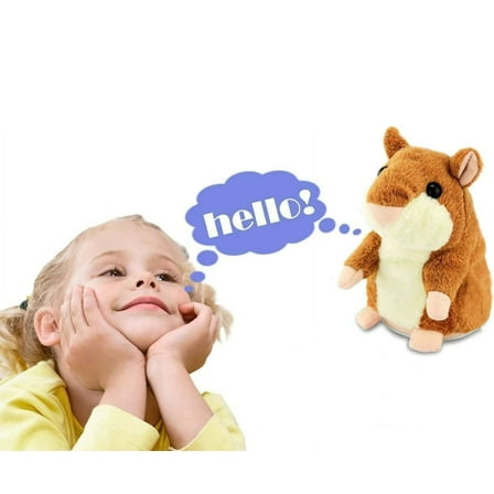 Artrylin Talking Hamster Plush Toy Repeats What You Say Interactive Toys Electronic Hamster Toy Repeats Your Voice Unique Gift Toys for 1 2 3 4 Year Old Boys Girls