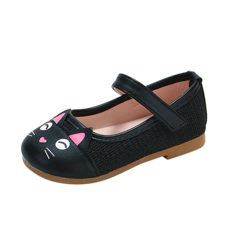 

YOHOME Toddler Baby Girls Children Cute Cartoon Cat Leather Single Shoes Princess